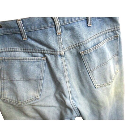 Vintage Mens Bootcut Jeans 34x31 70's SKY FADE RELIC TRASH RAW DENIM HIPPIE - Picture 7 of 7